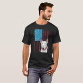 Amerikaanse vlag Patriotic Dog Bull Terrier T-shirt (Voorkant volledig)