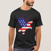 Amerikaanse vlag Patriotic Eagle T-shirt (Voorkant)