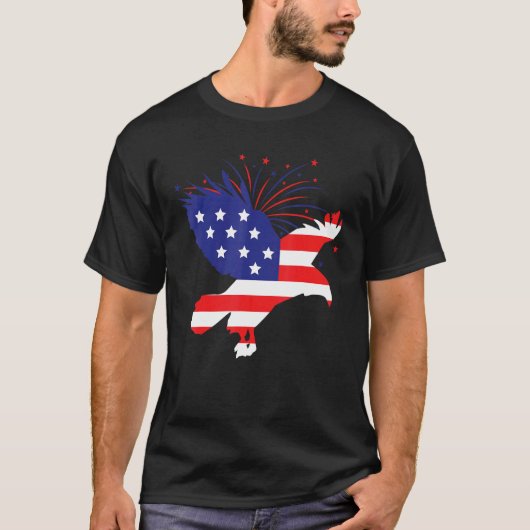 Amerikaanse vlag Patriotic Eagle T-shirt (Voorkant)