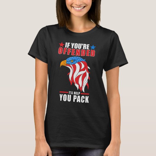 Amerikaanse vlag Patriotic Eagle T-shirt (Voorkant)