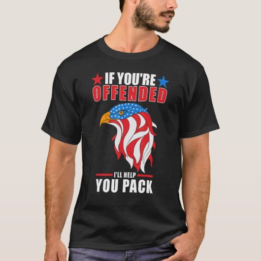 Amerikaanse vlag Patriotic Eagle T-shirt (Voorkant)
