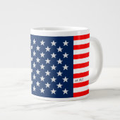 Amerikaanse vlag Patriotic Grote Koffiekop (Voorkant rechts)
