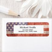 Amerikaanse vlag Patriotic Grunge Etiket (Insitu)