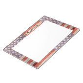 Amerikaanse vlag Patriotic Grunge Notitieblok (Schuin)