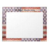 Amerikaanse vlag Patriotic Grunge Notitieblok (Voorkant)