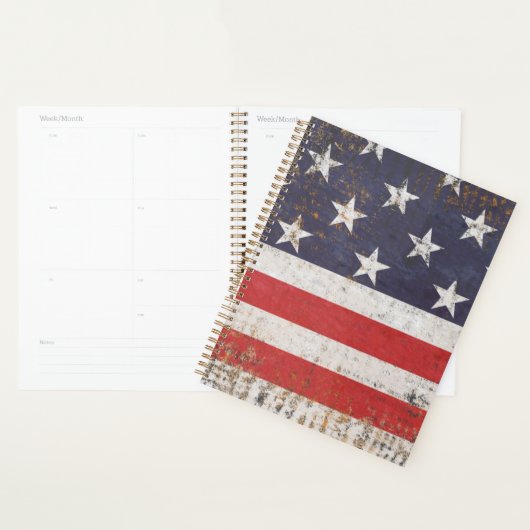 Amerikaanse vlag Patriotic Grunge Planner (Display)