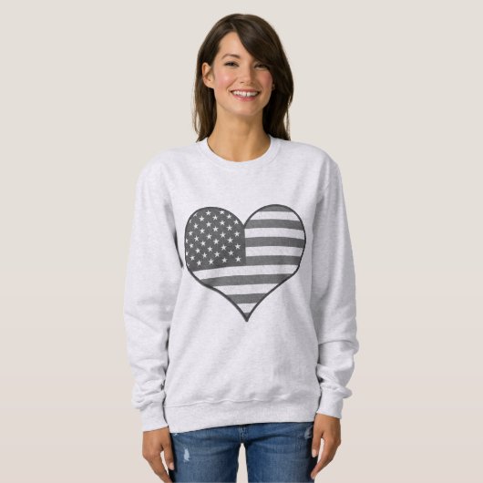 Amerikaanse vlag Patriotic Heart Trui (Voorkant volledig)