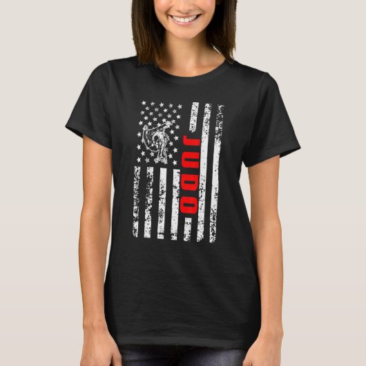 Amerikaanse vlag Patriotic Judo T-shirt (Voorkant)