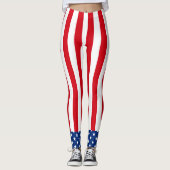 Amerikaanse vlag Patriotic Leggings (Voorkant)