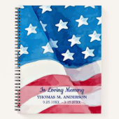 Amerikaanse vlag Patriotic Memorial Funeral Guestb Notitieboek (Voorkant)