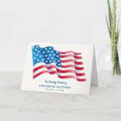 Amerikaanse vlag Patriotic Memorial Veteran Funera Bedankkaart (Voorkant)