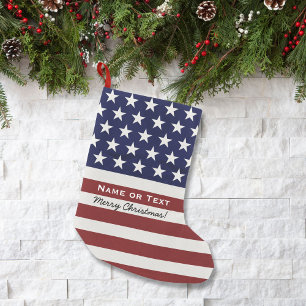 Amerikaanse Vlag Patriotic Merry kerst Kleine Kerstsok