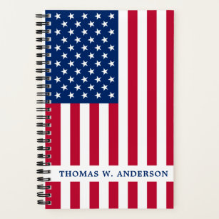 Amerikaanse vlag Patriotic Red White Blue Notitieboek