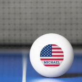 Amerikaanse vlag Patriotic Red White Blue Pingpongbal (Net)