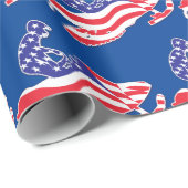 Amerikaanse vlag Patriotic Snowmobile Cadeaupapier (Rol Hoek)