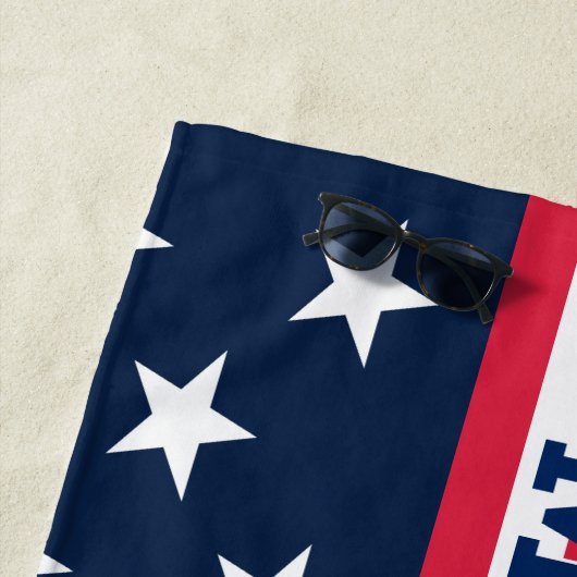 Amerikaanse vlag 🇺🇸 Patriotic Stars & Stripes Strandlaken (In situ)