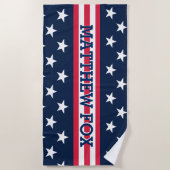 Amerikaanse vlag 🇺🇸 Patriotic Stars & Stripes Strandlaken (Voorkant)