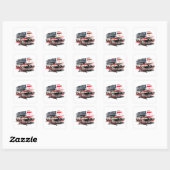 Amerikaanse vlag Patriotic Vierkante Sticker (Vel)