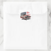 Amerikaanse vlag Patriotic Vierkante Sticker (Tas)