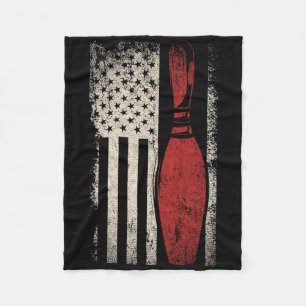 Amerikaanse Vlag Patriotisch Amerikaanse Bowler Ca Fleece Deken