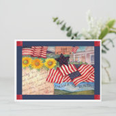 AMERIKAANSE VLAG PATRIOTISCH KAART (Staand voorkant)