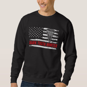 Amerikaanse Vlag Patriotische Haai Fossiele Tand J Trui