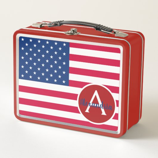 Amerikaanse Vlag Patriotische Lunchbox (Voorkant)