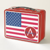 Amerikaanse Vlag Patriotische Lunchbox (Achterkant)