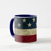 Amerikaanse Vlag Patriotische Rustieke Mok (Voorkant links)
