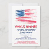 Amerikaanse Vlag Patriotische Uitnodiging (Voorkant)