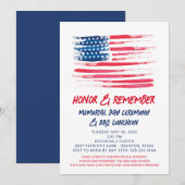 Amerikaanse Vlag Patriotische Uitnodiging (Voorkant / Achterkant)