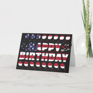 Amerikaanse vlag Patriottic Birthday Kaart