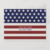 Amerikaanse vlag Patriottic Juli 4 de Blank Achter Briefkaart (Voorkant)