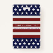 Amerikaanse Vlag Patriottic Juli 4 de Douane Badge (Achterkant)