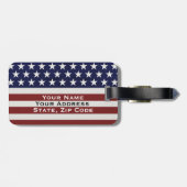 Amerikaanse Vlag Patriottic Juli 4 de Douane Bagagelabel (Achterkant horizontaal)