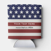 Amerikaanse Vlag Patriottic Juli 4 de Douane Blikjeskoeler (Achterkant)