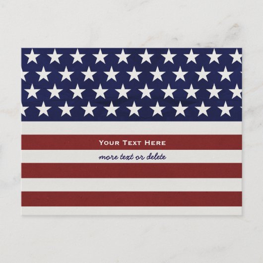 Amerikaanse Vlag Patriottic Juli 4 de Douane Briefkaart (Voorkant)