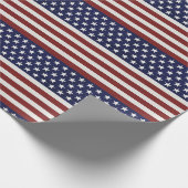 Amerikaanse Vlag Patriottic Juli 4 de Douane Cadeaupapier (Hoek)