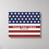 Amerikaanse Vlag Patriottic Juli 4 de Douane Canvas Afdruk (Voorkant)