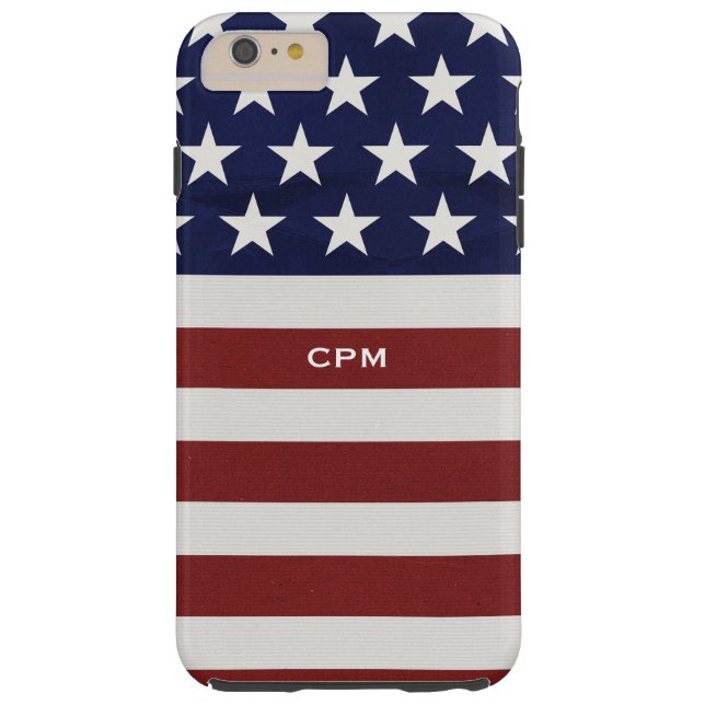 Amerikaanse Vlag Patriottic Juli 4 de Douane Case-Mate iPhone Case (Achterkant)