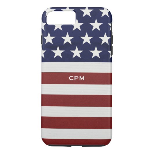 Amerikaanse Vlag Patriottic Juli 4 de Douane Case-Mate iPhone Case (Achterkant)
