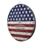 Amerikaanse Vlag Patriottic Juli 4 de Douane Dartbord (Voorkant Rechts)