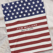 Amerikaanse Vlag Patriottic Juli 4 de Douane Fleece Deken