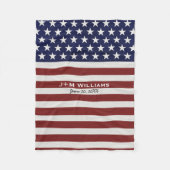 Amerikaanse Vlag Patriottic Juli 4 de Douane Fleece Deken (Voorkant)