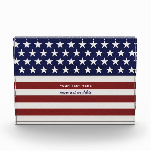 Amerikaanse Vlag Patriottic Juli 4 de Douane Fotoblokken (Voorkant)