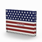 Amerikaanse Vlag Patriottic Juli 4 de Douane Fotoblokken (Rechts)