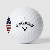 Amerikaanse Vlag Patriottic Juli 4 de Douane Golfballen (Logo)