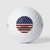 Amerikaanse Vlag Patriottic Juli 4 de Douane Golfballen (Voorkant)