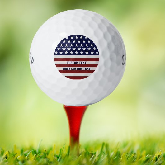 Amerikaanse Vlag Patriottic Juli 4 de Douane Golfballen