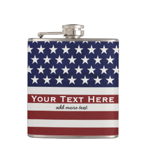 Amerikaanse Vlag Patriottic Juli 4 de Douane Heupfles